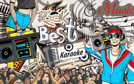 音乐工装背景墙