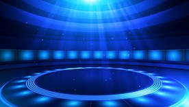 旋转圆形灯光秀舞台