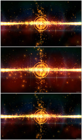 4K大气金色粒子光线燃烧背景