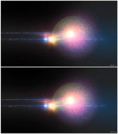 4K彩色光波粒子冲击爆炸背景