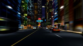 3D动感灯光夜景城市