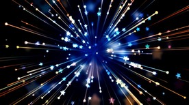 唯美绚丽射线星星光芒