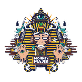 AI法老王眼镜蛇T恤印花矢量图