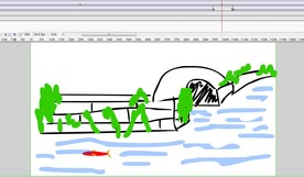 简笔小桥流水动画10秒