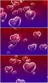 唯美相册红色心形浪漫婚庆背景