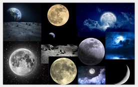 唯美月亮现代简约背景墙壁画壁纸