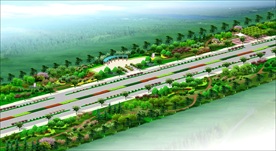 道路 景观 绿化 效果图 PS