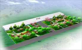 小学绿化效果图