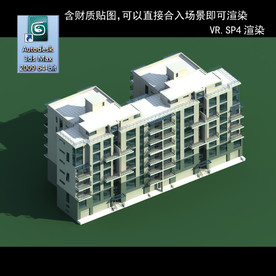 多层建筑 景观 小区 地产 楼