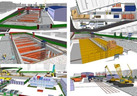 中铁建地铁轨道交通车站主体模型