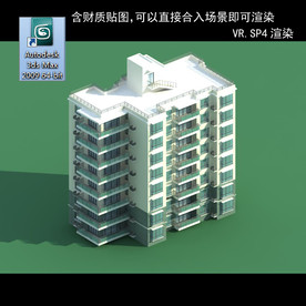 多层建筑 景观 小区 地产 楼