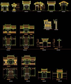 中式古典大门图纸
