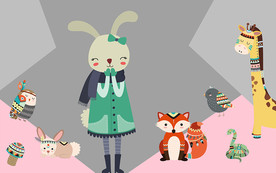 时尚卡通背景墙