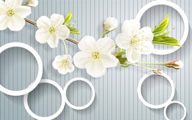 3D现代花卉背景墙