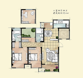 户型图 家配图 手绘