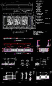 别墅园林围墙CAD图纸