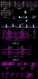岸边石护栏CAD图