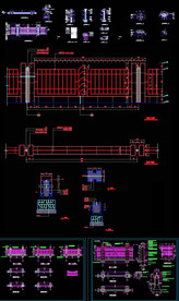 铁艺围墙CAD图纸