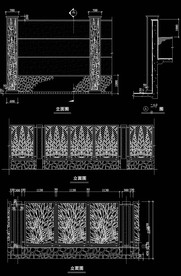 欧式雕花围墙图纸