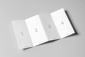 四折页空白贴图样机图片