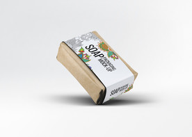 汉堡包牛皮纸包装盒一键贴图