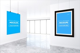 实用办公场景展板样机