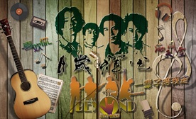 复古乐队人物音乐背景墙