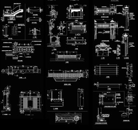 CAD围栏建筑图纸