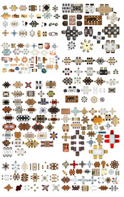 分层桌椅彩平图集