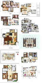 家居装饰彩平图纸