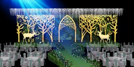 森系金色婚礼效果图设计