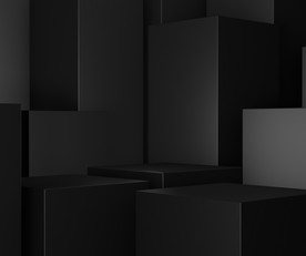 黑色方柱展示台