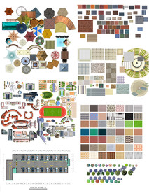 园林配景构件图