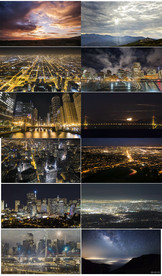 高清延时拍摄都市辉煌灯光夜景