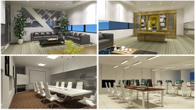 办公空间设计完整模型