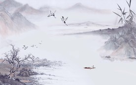 山水新中式背景墙