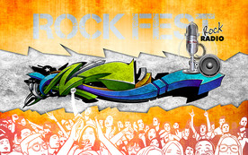 摇滚涂鸦背景墙