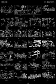 古典雕花CAD图案