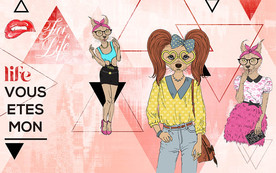 动物女装模特时尚背景墙