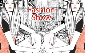 时尚秀手绘美女背景墙