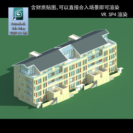 多层建筑 景观 小区 地产 楼