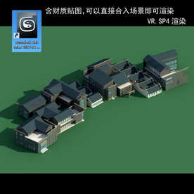 中式建筑 中式多层 中式民居