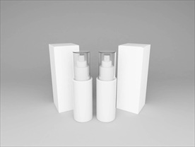 化妆品喷雾瓶内外包装样机图片