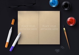 牛皮纸包装办公VI样机贴图