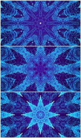 4K蓝色花纹粒子led视频素材