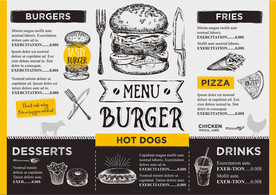 面包餐厅菜单设计素材