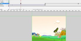 绿色蝴蝶飞舞引导线图层24秒