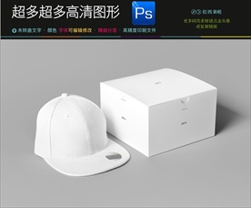 餐饮快递帽加盒子样机