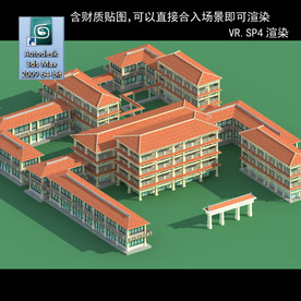 中式建筑 中式多层 中式别墅