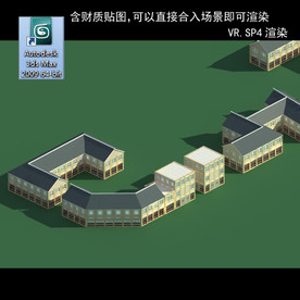 中式建筑 中式多层 中式别墅